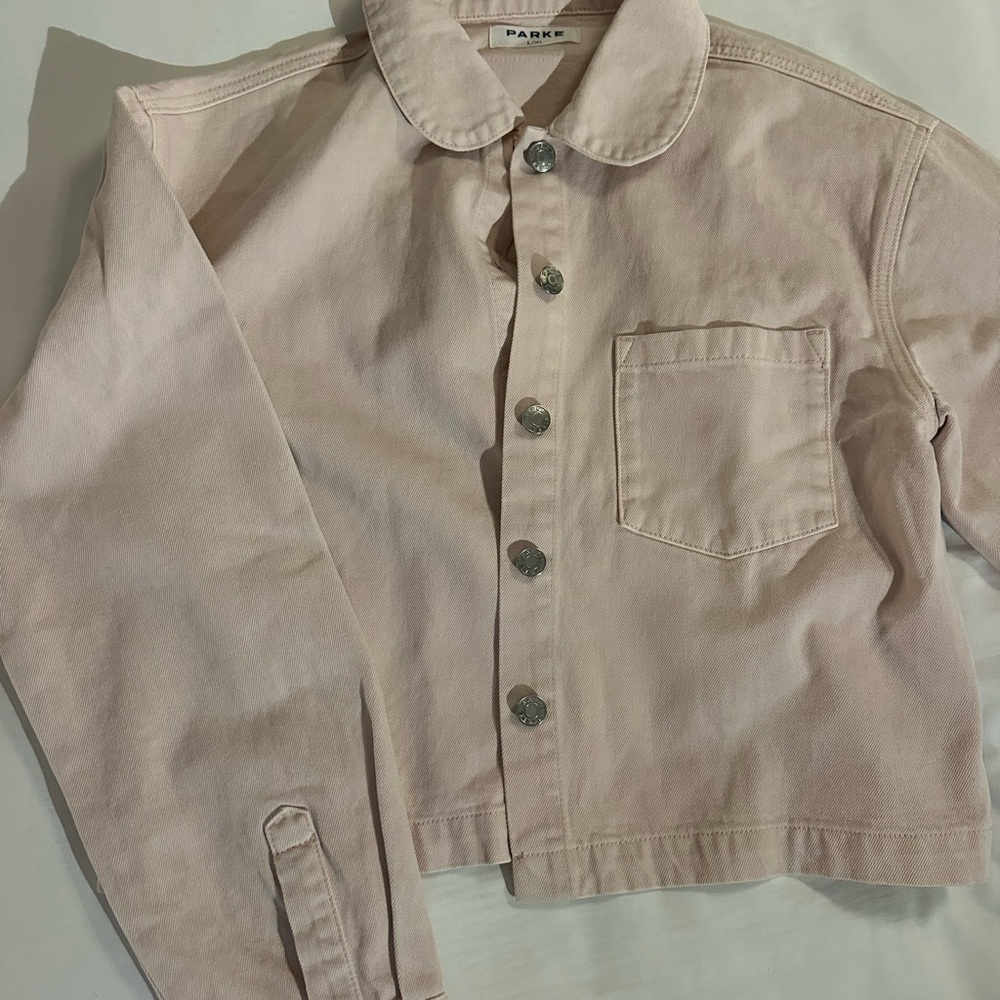 Parke x Stoney Clover Pink Jean Jacket